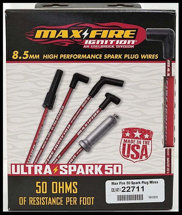 Edelbrock MaxFire UltraSpark 50 Ohm Universal Spark Plug Wires